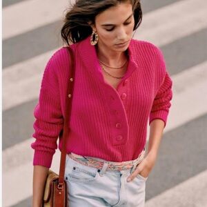 Sezane Lucas Jumper Rose Vif - Size M
